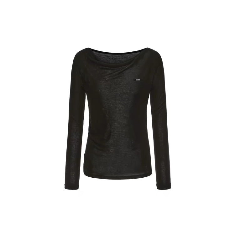 Cowl Neck Long Sleeve Knit Top