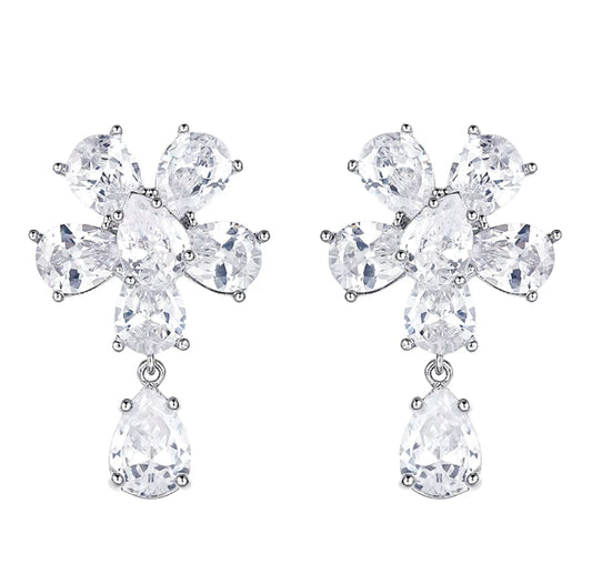 Crystal Flower Earrings