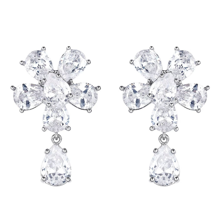 Crystal Flower Earrings