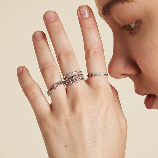 Meteor Shower Three-Piece Ring Set