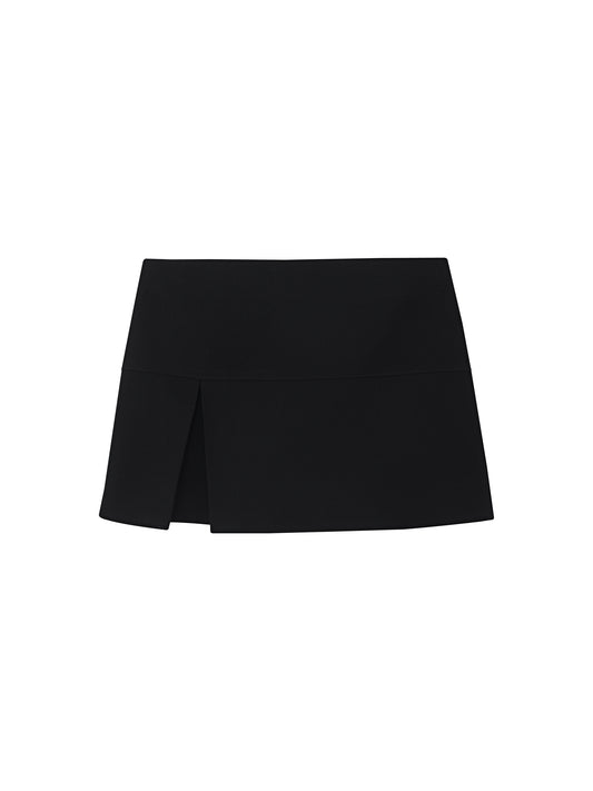 Side Slit Mini Low Waist Skirt