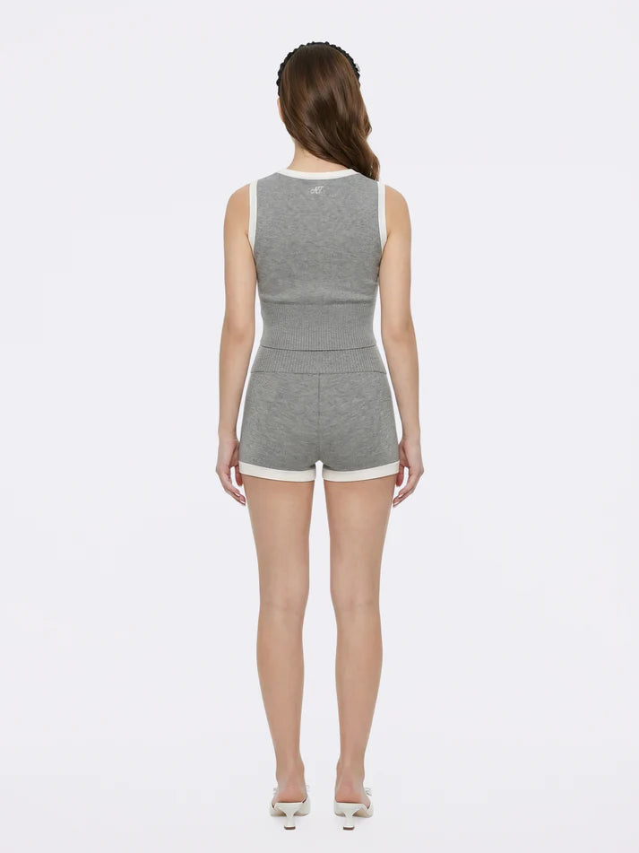 Millie Contrast-Trim Knit Vest