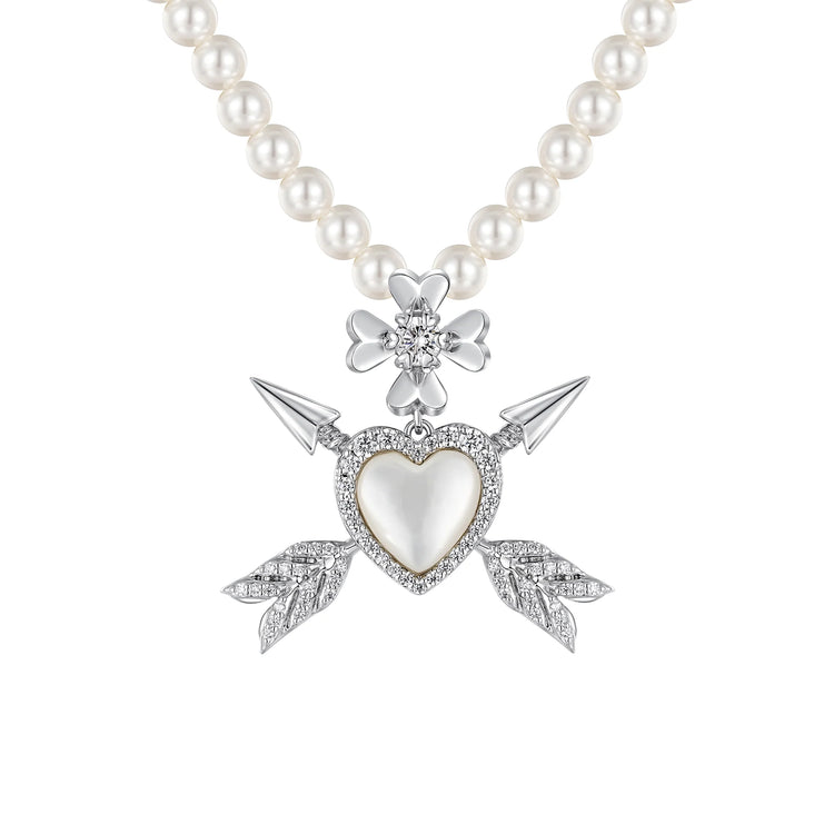 YVMIN X SHUSHUTONG / Double Arrow Heart Necklace