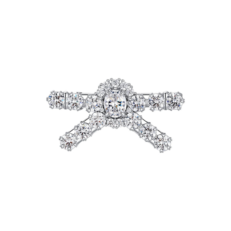 YVMIN X SHUSHUTONG / Pave Gemstone Bow Hair Pin