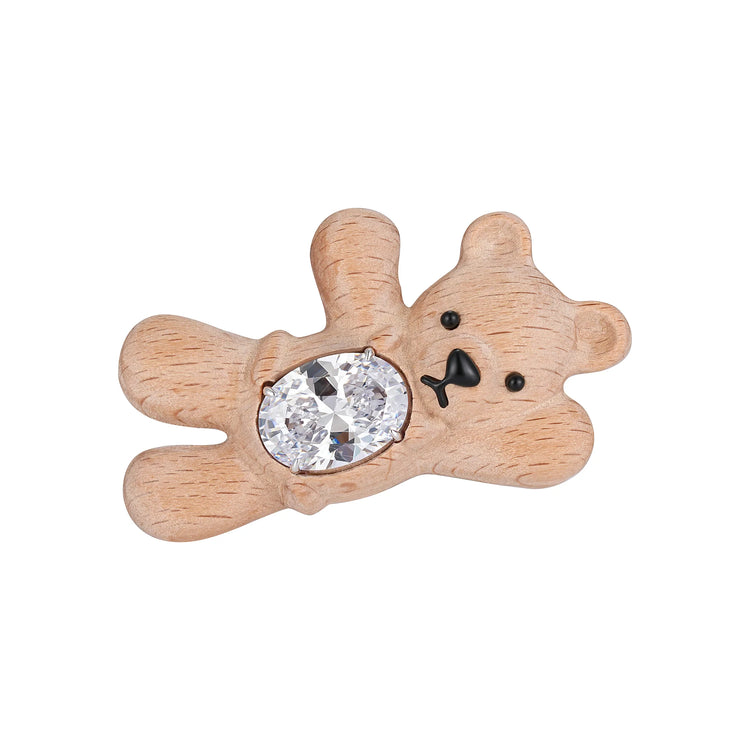 Paradise / Greeting Bear Wooden Hair Clip