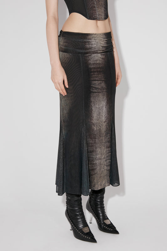 MISBHV X Esther Yu Golden Hour Long Mesh Skirt