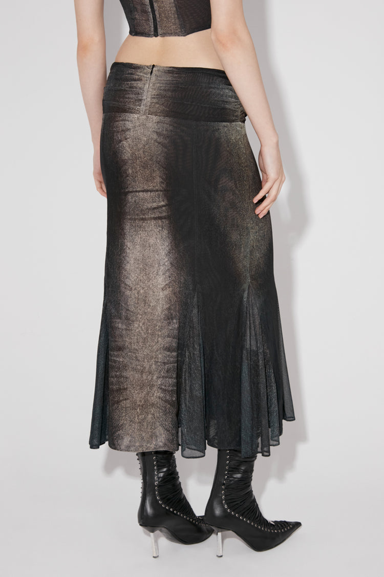 MISBHV X Esther Yu Golden Hour Long Mesh Skirt